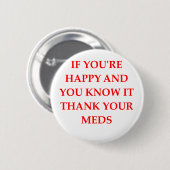 HAPPY.png Ronde Button 5,7 Cm (Voorkant /achterkant)