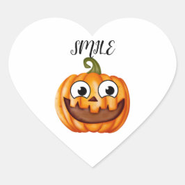 Happy polka dots pumpkin thanksgiving hart sticker