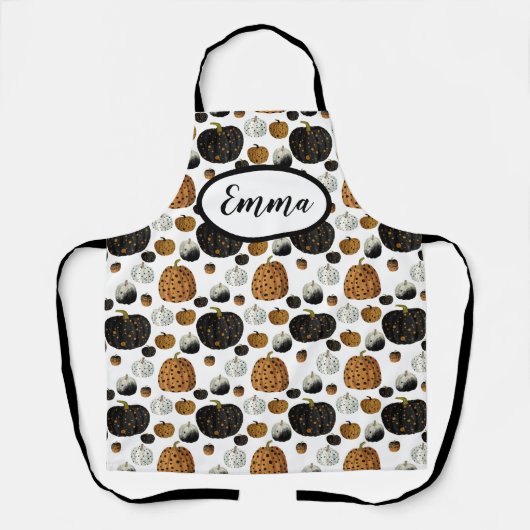Happy polka dots pumpkin thanksgiving schort (Voorkant)