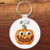 Happy polka-pompoen Thanksgiving Sleutelhanger (Voorkant)