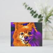 Happy Pomeranian #3 Briefkaart (Staand voorkant)