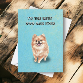 Happy Pomeranian beste hondenvader ooit Vaderdag Kaart