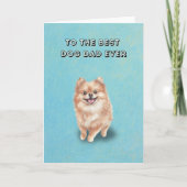 Happy Pomeranian beste hondenvader ooit Vaderdag Kaart (Voorkant)