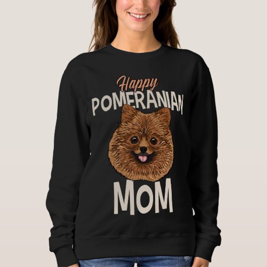 Happy Pomeranian mama Trui (Voorkant)