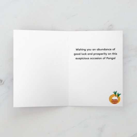 Happy Pongal, met een potje rijst en Planten Kaart (Binnen)