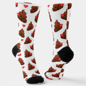 Happy Poop Emoji Socks Emoticon Pile of Poo Sokken (Gebogen)