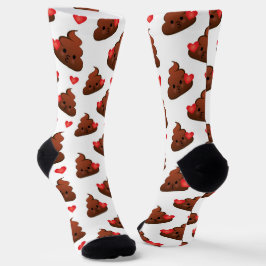 Happy Poop Emoji Socks Emoticon Pile of Poo Sokken