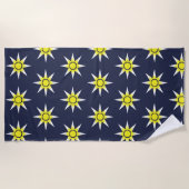 Happy Posiic Sun Pattern Beach Towel Strandlaken (Voorkant)