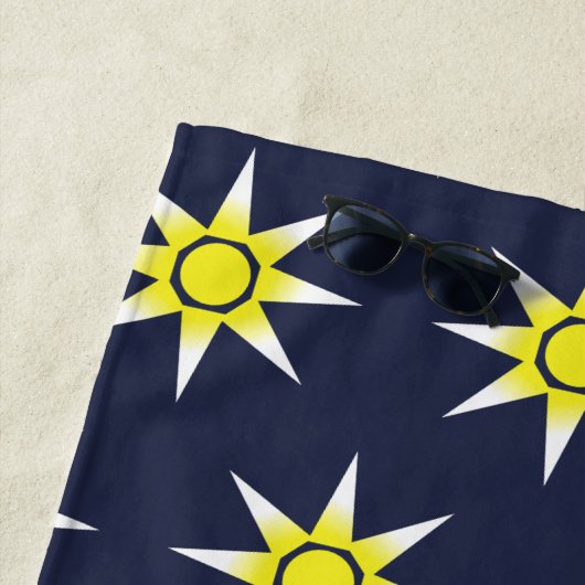 Happy Posiic Sun Pattern Beach Towel Strandlaken (In situ)