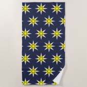 Happy Posiic Sun Pattern Beach Towel Strandlaken (Voorkant)