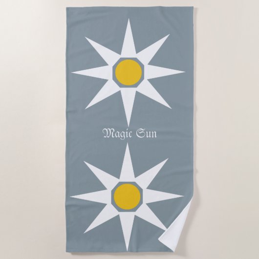 Happy Posiic Sun Pattern Beach Towel Strandlaken (Voorkant)