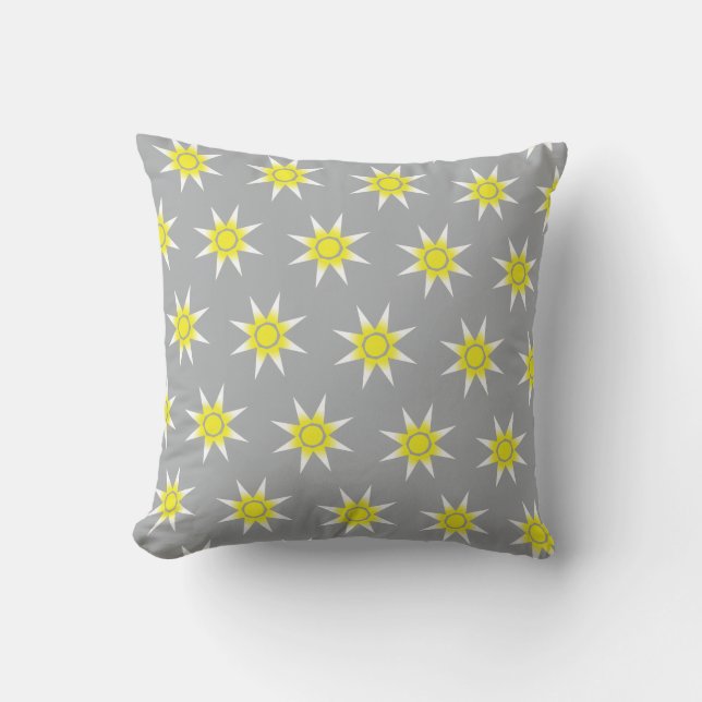 Happy Positive Magic Sun Pattern Pillow Cushion Kussen (Voorkant)