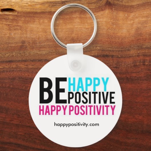 Happy Positivity-Sleutelhanger Sleutelhanger (Voorkant)