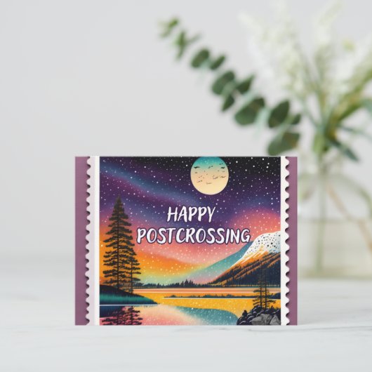 Happy Postcrossend Briefkaart (Staand voorkant)