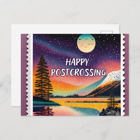 Happy Postcrossend Briefkaart (Voorkant / Achterkant)