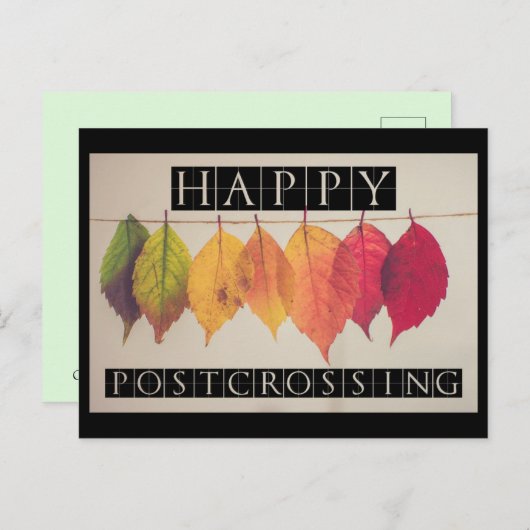 Happy Postcrossend Briefkaart (Voorkant / Achterkant)