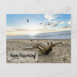 Happy Postcrossing Beach - Briefkaart