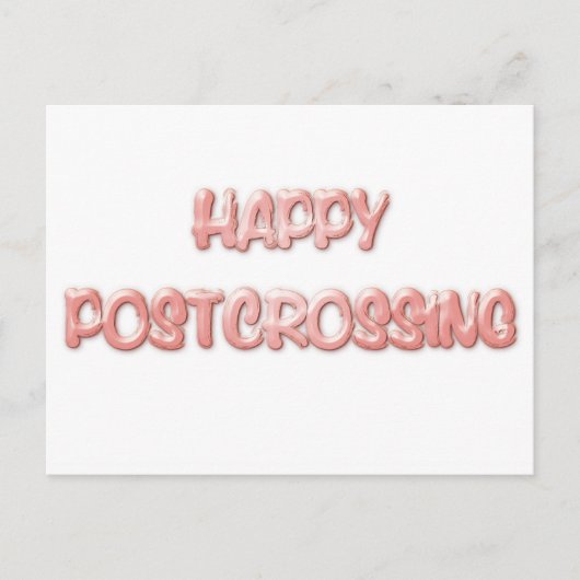 HAPPY POSTCROSSING BRIEFKAART (Voorkant)