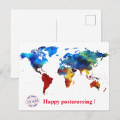 Happy postcrossing. briefkaart (Voorkant / Achterkant)