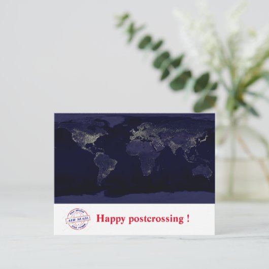 Happy postcrossing. briefkaart (Staand voorkant)