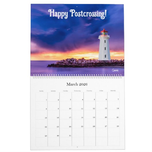 Happy Postcrossing - Grote Kalender (Mar 2026)