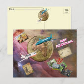 Happy Postcrossing - Mail over de hele wereld Briefkaart (Voorkant / Achterkant)