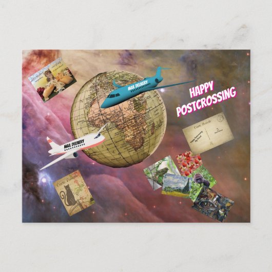 Happy Postcrossing - Mail over de hele wereld Briefkaart (Voorkant)