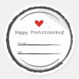 Happy Postcrossing postcard stickers