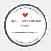 Happy Postcrossing postcard stickers (Voorkant)