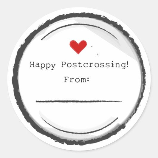 Happy Postcrossing postcard stickers (Voorkant)