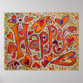 Happy Poster afdrukken (Voorkant)