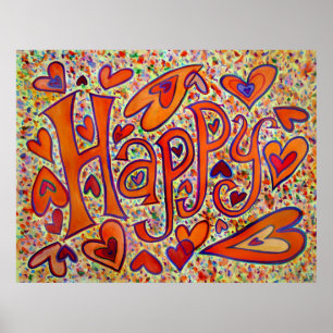 Happy Poster afdrukken
