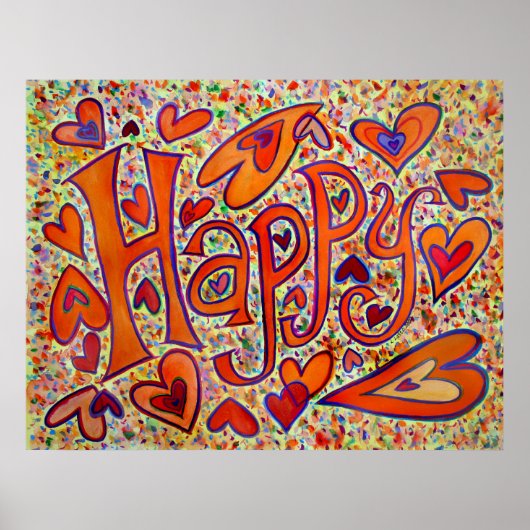 Happy Poster afdrukken (Voorkant)