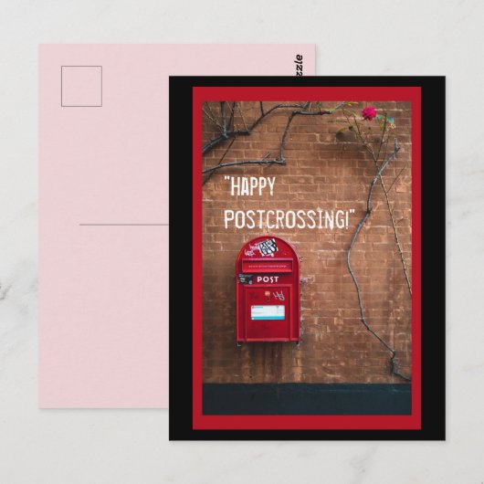 Happy Postkruising Red Mailbox Briefkaart (Voorkant / Achterkant)