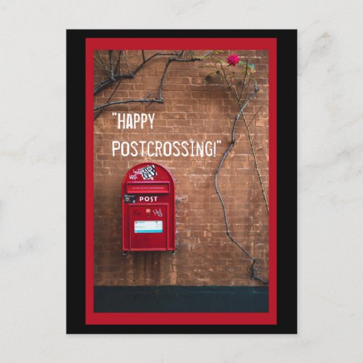 Happy Postkruising Red Mailbox Briefkaart (Voorkant)