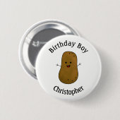 Happy Potato Birthday - Gepersonaliseerd Ronde Button 5,7 Cm (Voorkant /achterkant)
