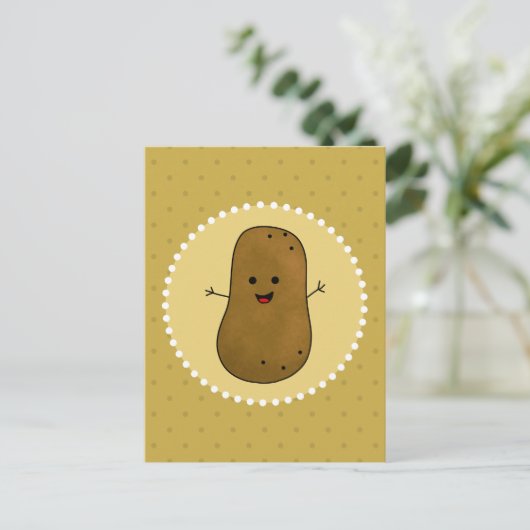 Happy Potato Briefkaart (Staand voorkant)