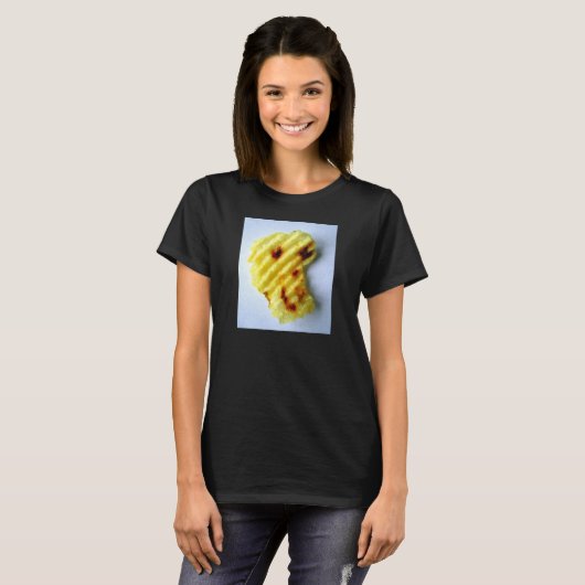 Happy Potato Chip Face T-shirt (Voorkant volledig)