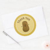 Happy Potato Dank je Ronde Sticker (Envelop)