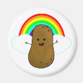 Happy Potato en een regenboog Magneet (Voorkant)