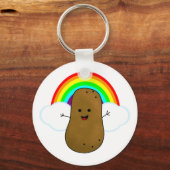 Happy Potato en een regenboog Sleutelhanger (Voorkant)