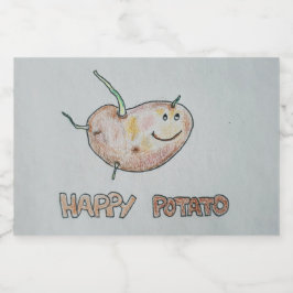 Happy Potato Eten en Drinken Label Set Voedselcontainer Etiket