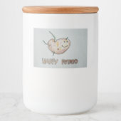 Happy Potato Eten en Drinken Label Set Voedselcontainer Etiket (Voorkant)