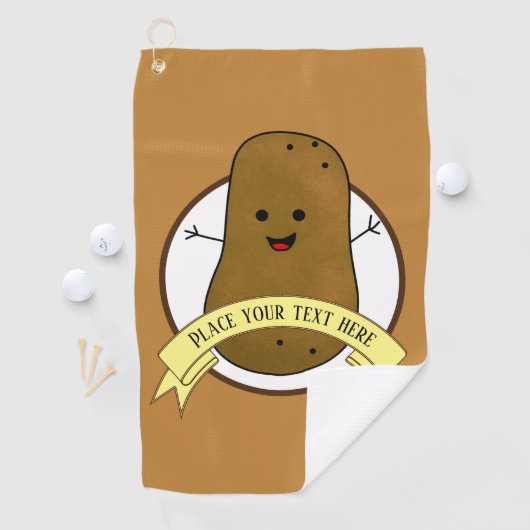 Happy Potato - Gepersonaliseerd Golfhanddoek (Insitu)
