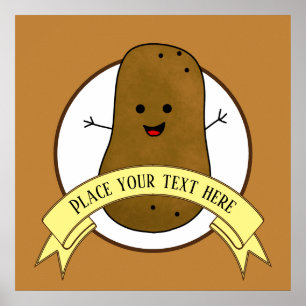 Happy Potato - Gepersonaliseerd Poster
