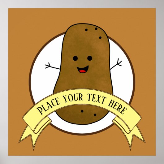 Happy Potato - Gepersonaliseerd Poster (Voorkant)