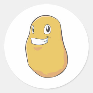 Happy Potato glimlachen Ronde Sticker