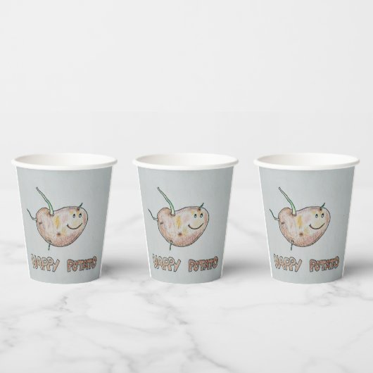 Happy Potato Paper cup Papieren Bekers (Multi)