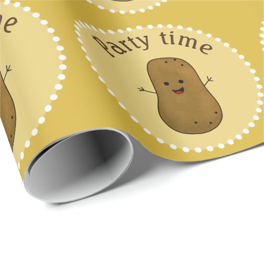 Happy Potato Party-tijd Cadeaupapier (Rol Hoek)