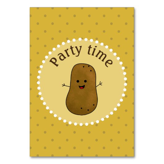 Happy Potato Party-tijd Kaart (Achterkant)